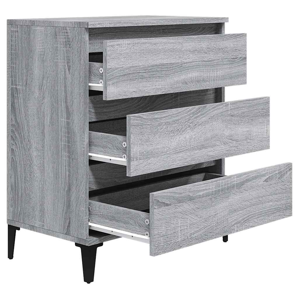 skænk 60x35x70 cm konstrueret træ grå sonoma-eg