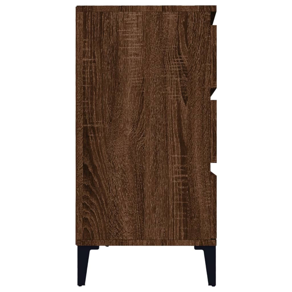 skænk 60x35x70 cm konstrueret træ brun egetræsfarve