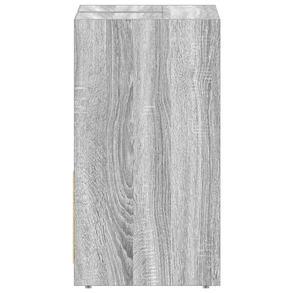badeværelsesskab 60x33x60 cm konstrueret træ grå sonoma-eg