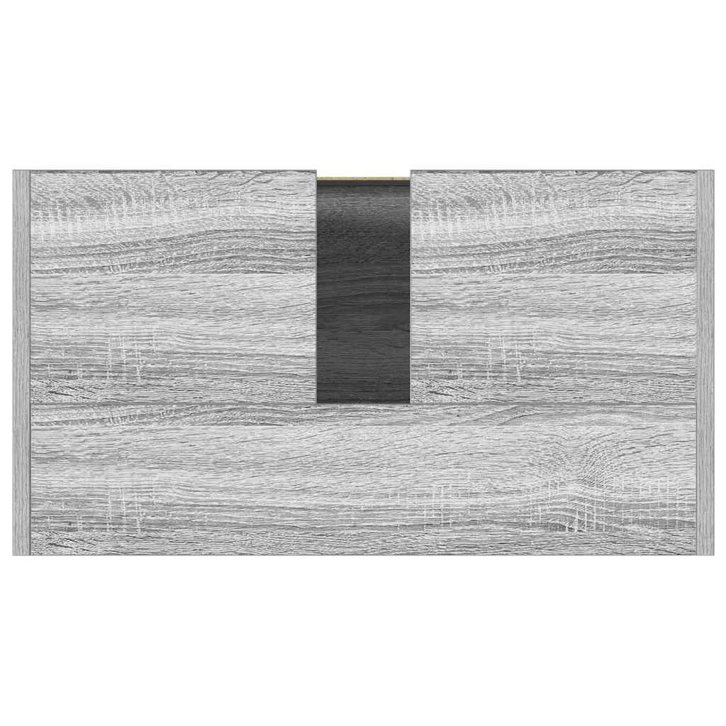 badeværelsesskab 60x33x60 cm konstrueret træ grå sonoma-eg