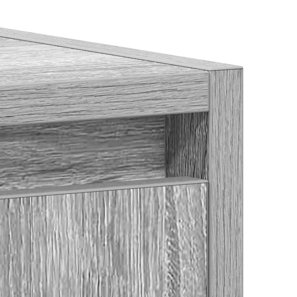 badeværelsesskab 60x33x60 cm konstrueret træ grå sonoma-eg