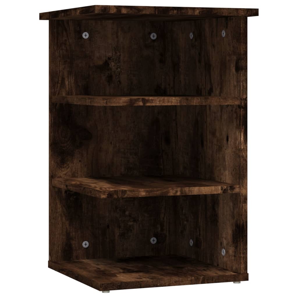 sideskab 35x35x55 cm konstrueret træ røget egetræsfarve
