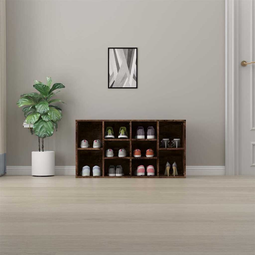 skobænk 103x30x55 cm konstrueret træ røget egetræsfarve