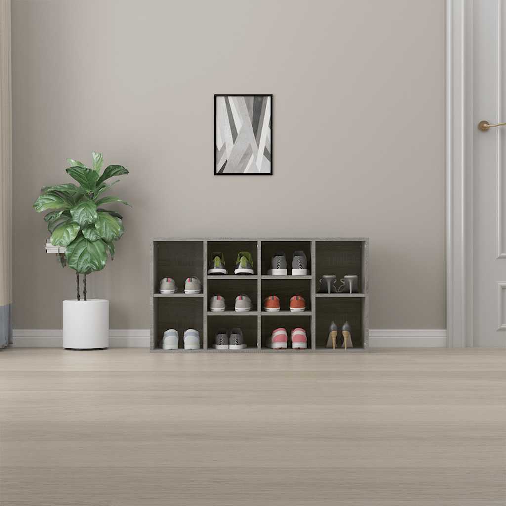 skobænk 103x30x55 cm konstrueret træ Grå sonoma-eg