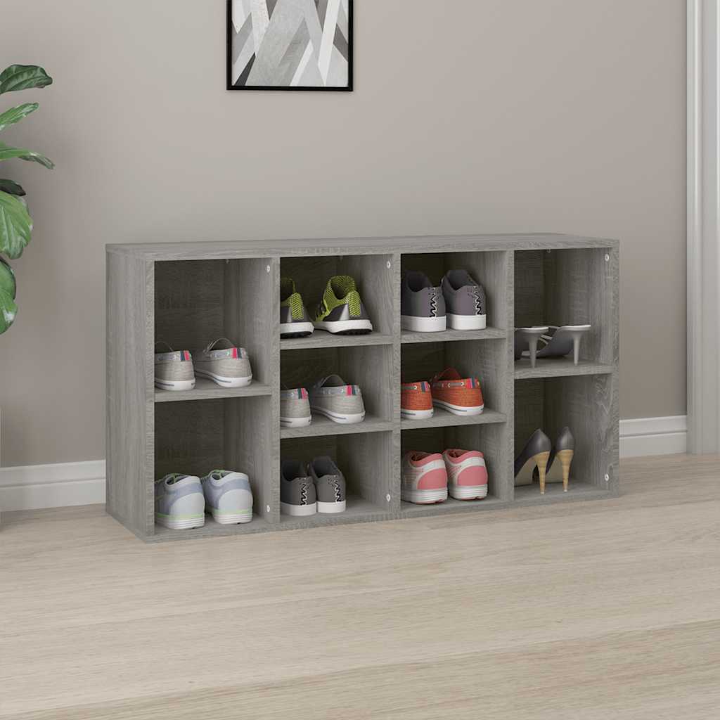 skobænk 103x30x55 cm konstrueret træ Grå sonoma-eg
