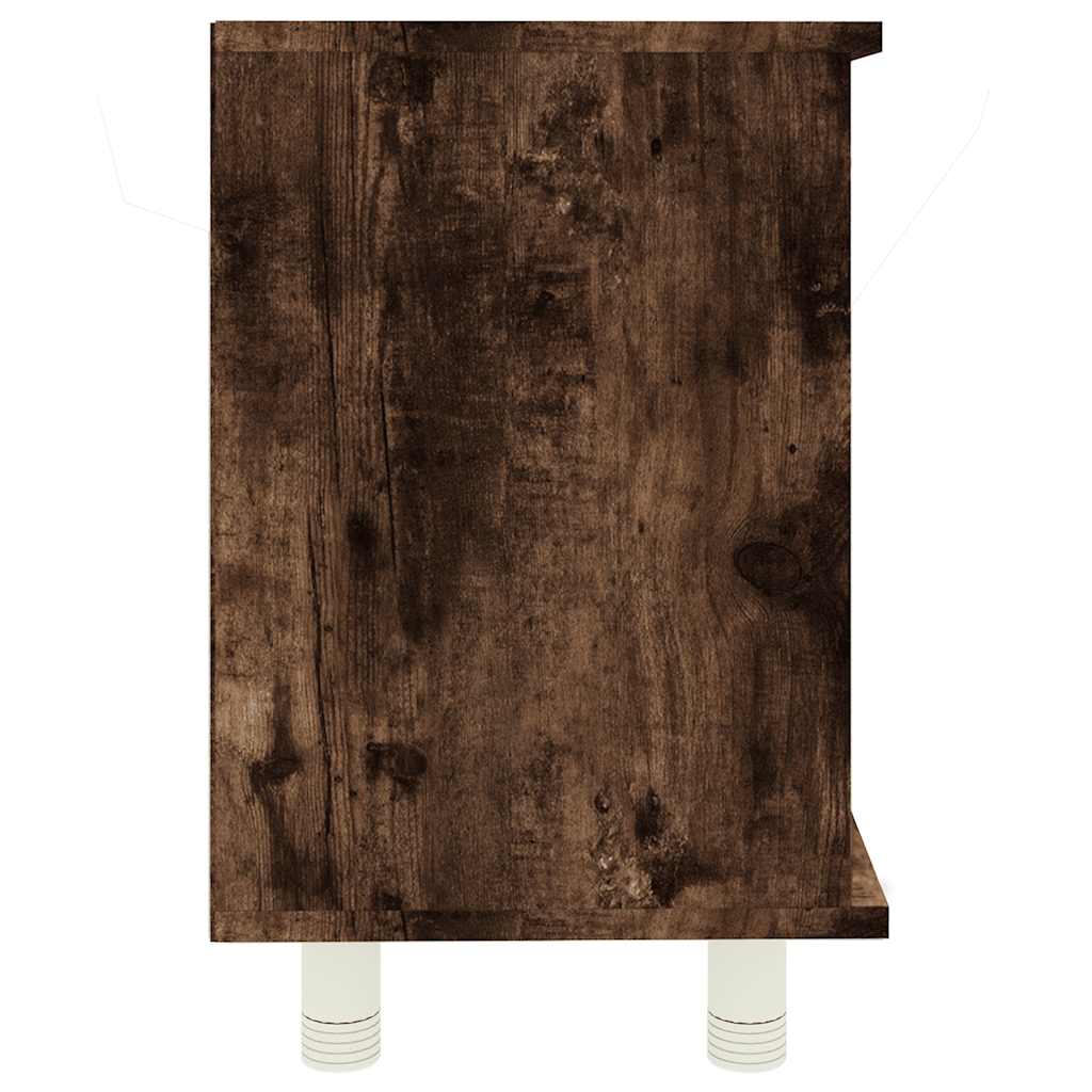 badeværelsesskab 60x32x53,5 cm konstrueret træ røget egetræ