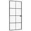dør 93x201,5 cm hærdet glas og aluminium sort