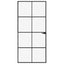 dør 93x201,5 cm hærdet glas og aluminium sort