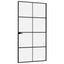 dør 102x201,5 cm hærdet glas og aluminium sort