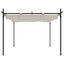 pergola med sammenrulleligt tag 295x292x230 cm cremefarvet