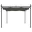 pergola med sammenrulleligt tag 295x292x230 cm antracitgrå
