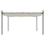 pergola med sammenrulleligt tag 395x292x230 cm cremefarvet