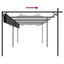 pergola med sammenrulleligt tag 589x292x230 cm antracitgrå