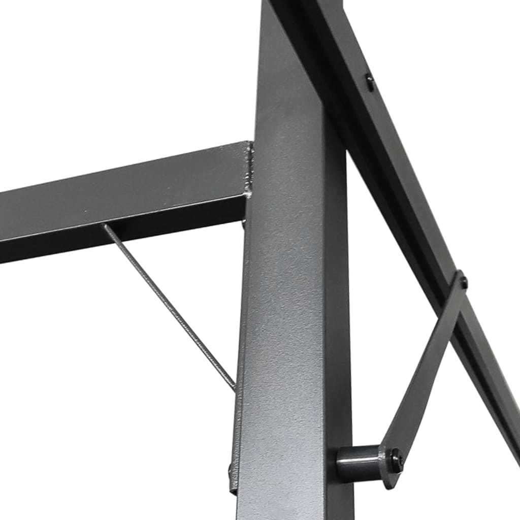 pergola med sammenrulleligt tag 589x292x230 cm antracitgrå
