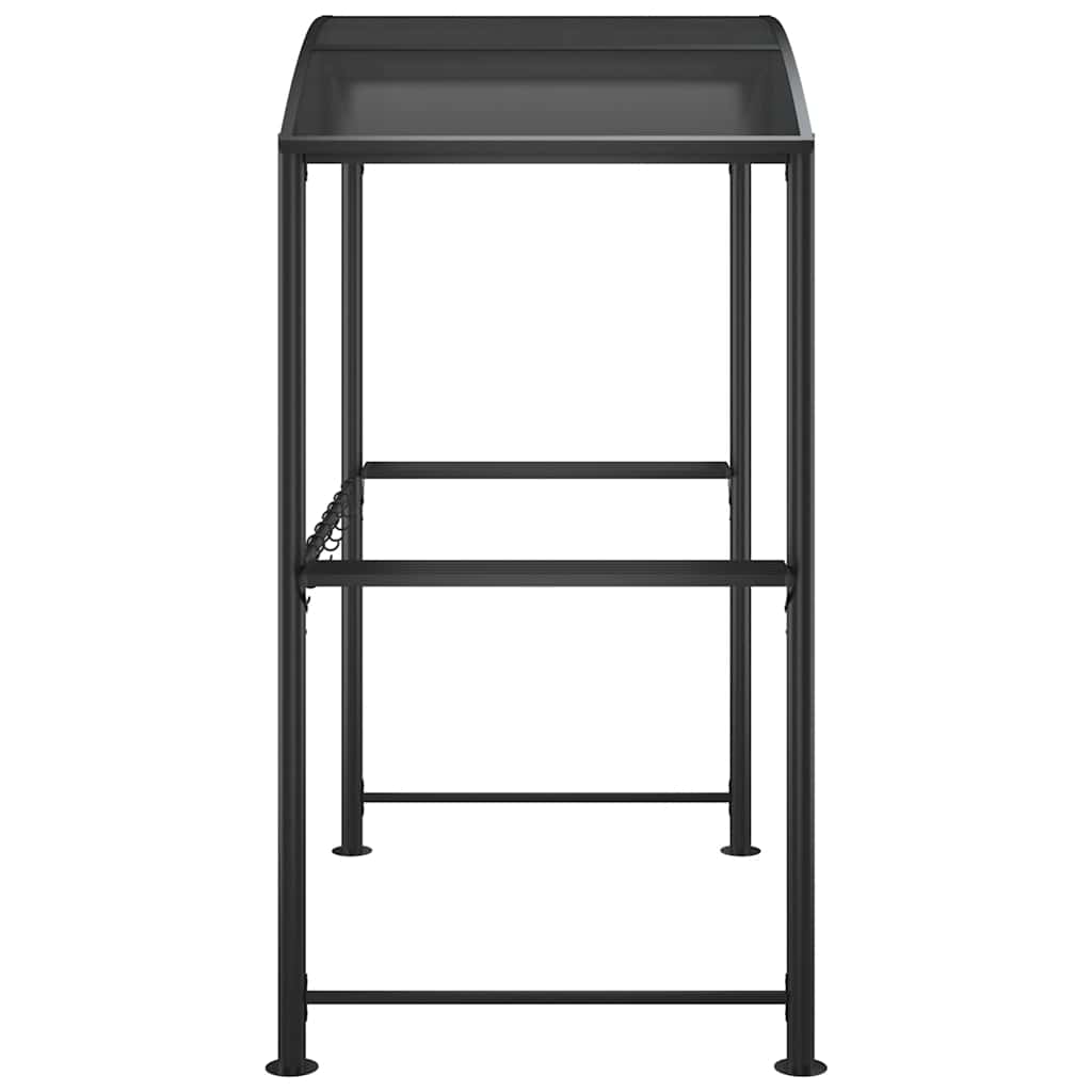 grillpavillon med sidehylder 210x114x230 cm stål antracitgrå