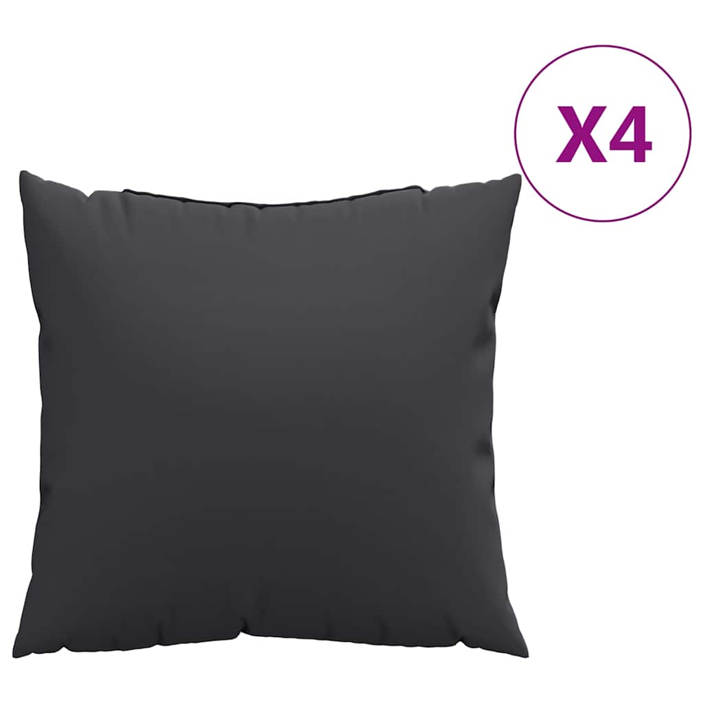 sofapuder 4 stk. 60x60 cm stof sort