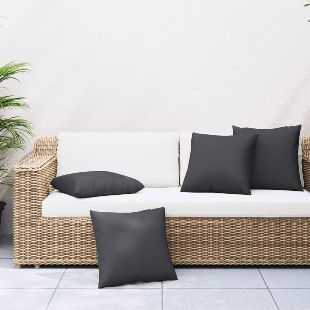 sofapuder 4 stk. 60x60 cm stof sort