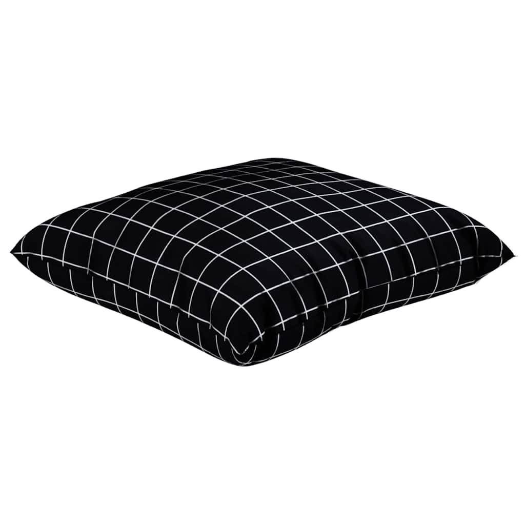 Scatter Puder 4 stk. Polyesterstof Sort Tjek 60 x 60 cm