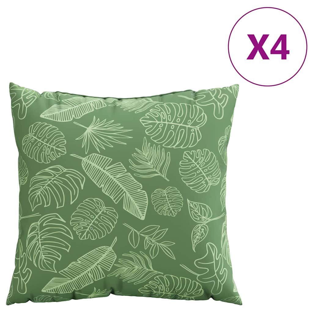 Scatter Puder 4 stk. Polyesterstof Bladmønster 60 x 60 cm