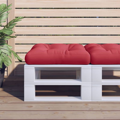 pallehynde 50x50x12 cm stof vinrød