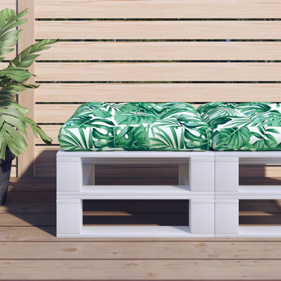 pallehynde 50x50x12 cm stof bladmønster