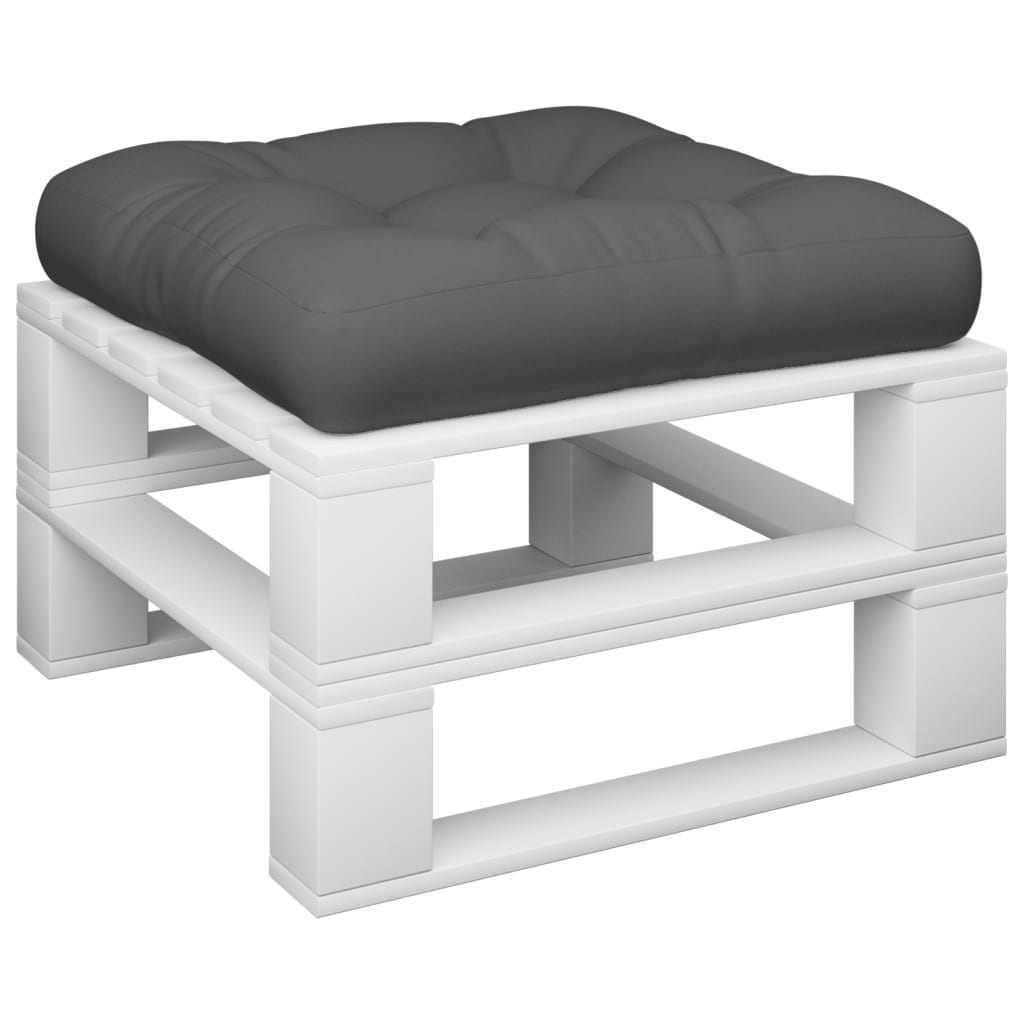 pallehynde 60x60x12 cm stof antracitgrå