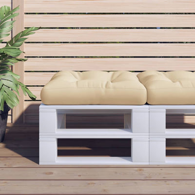 pallehynde 60x60x12 cm stof beige