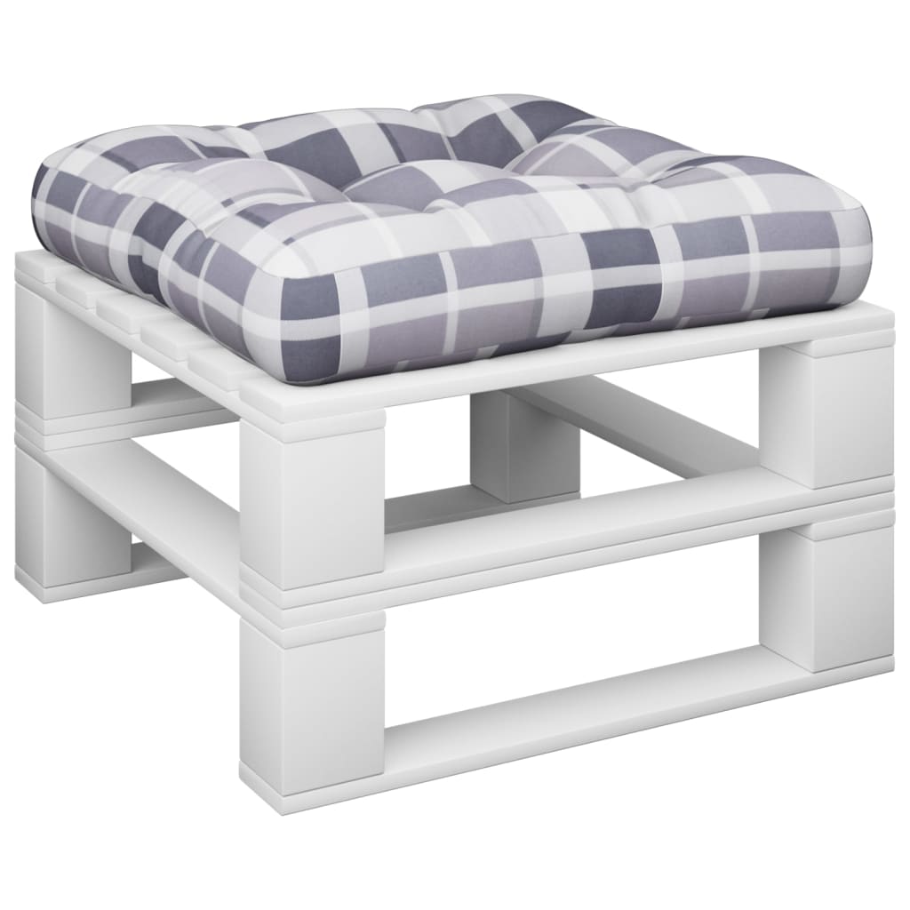 pallehynde 60x60x12 cm stof gråternet