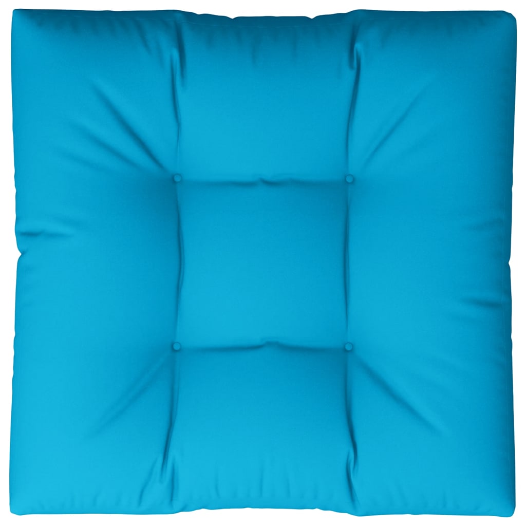 pallehynde 70x70x12 cm stof blå