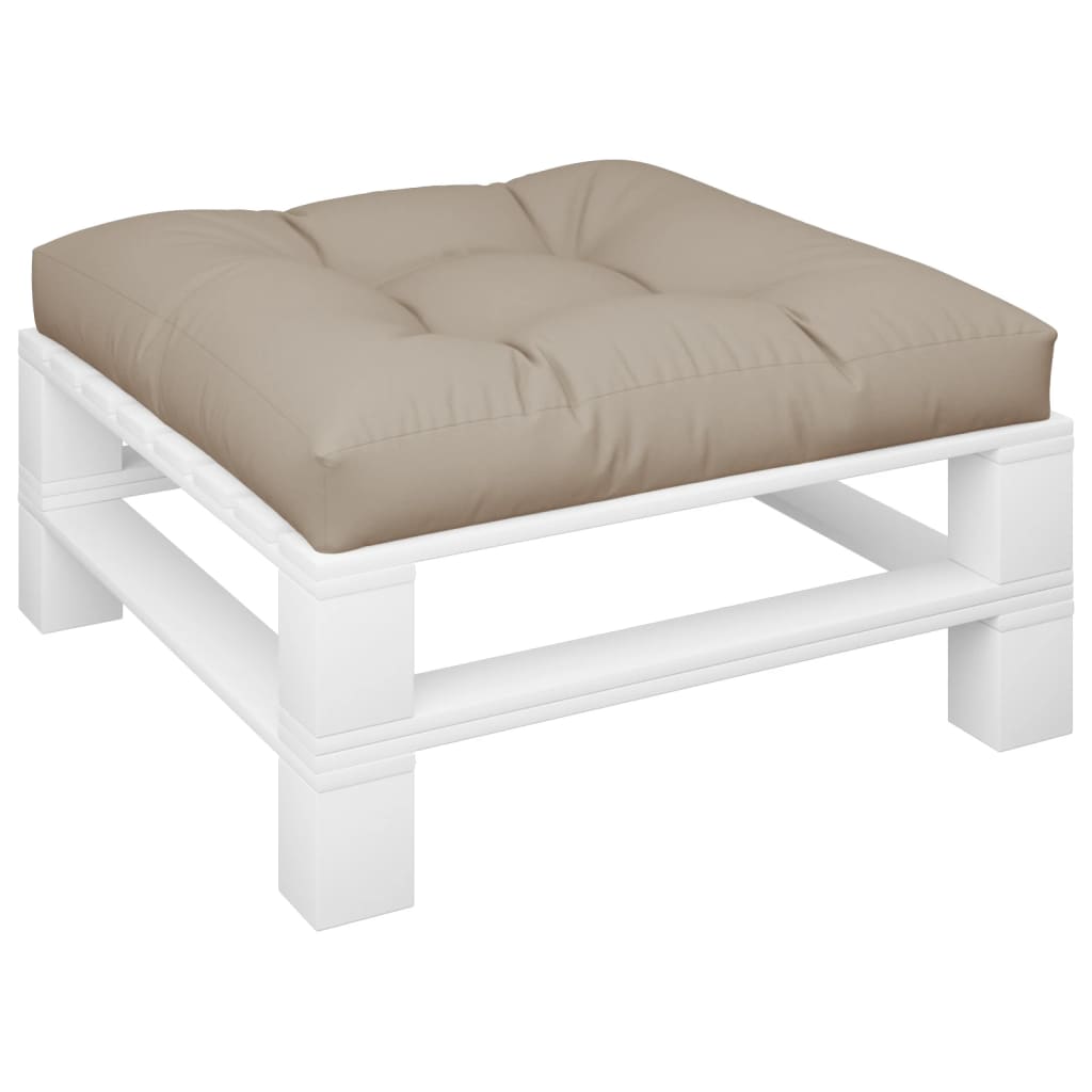 pallehynde 70x70x12 cm stof gråbrun