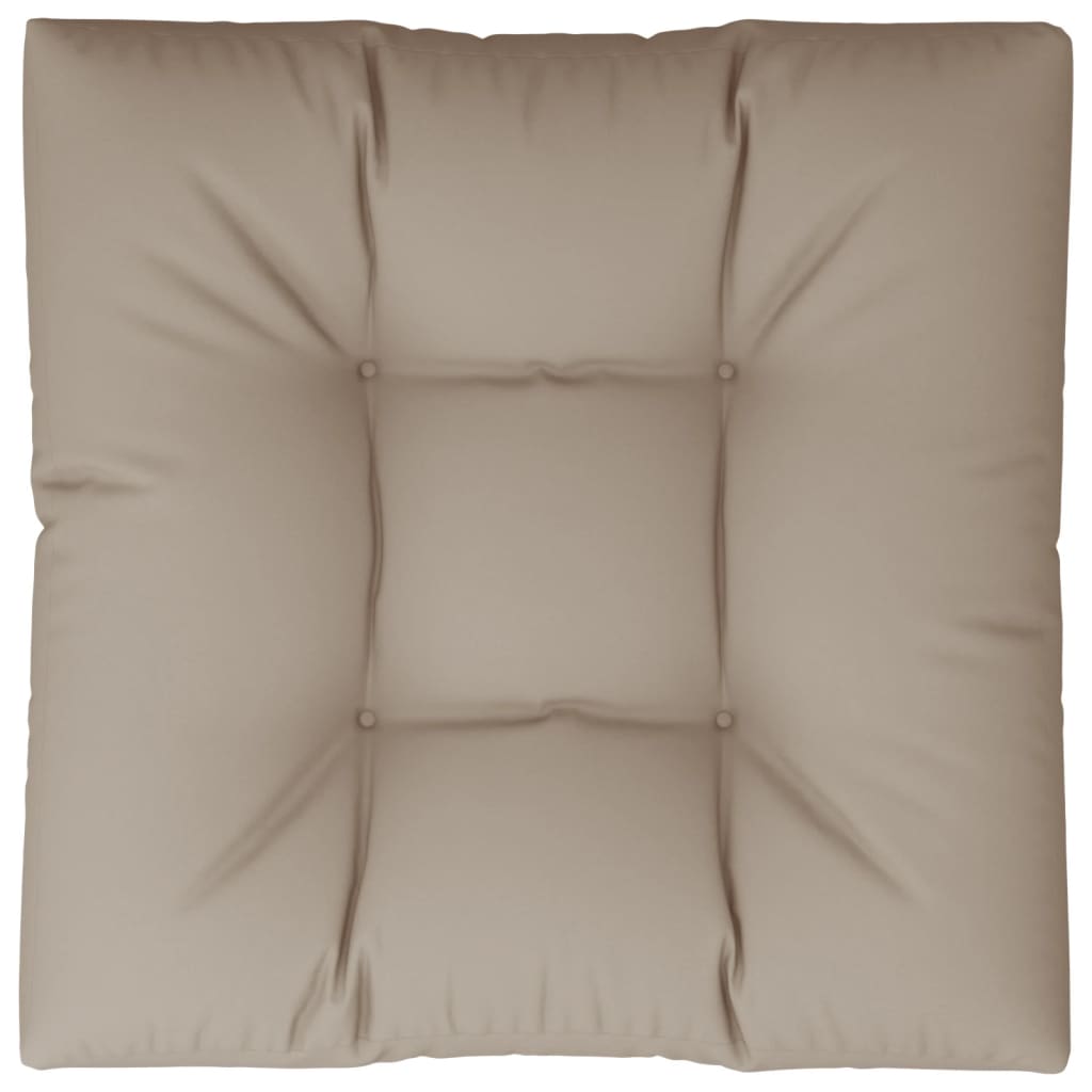 pallehynde 70x70x12 cm stof gråbrun