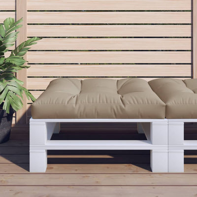 pallehynde 70x70x12 cm stof gråbrun
