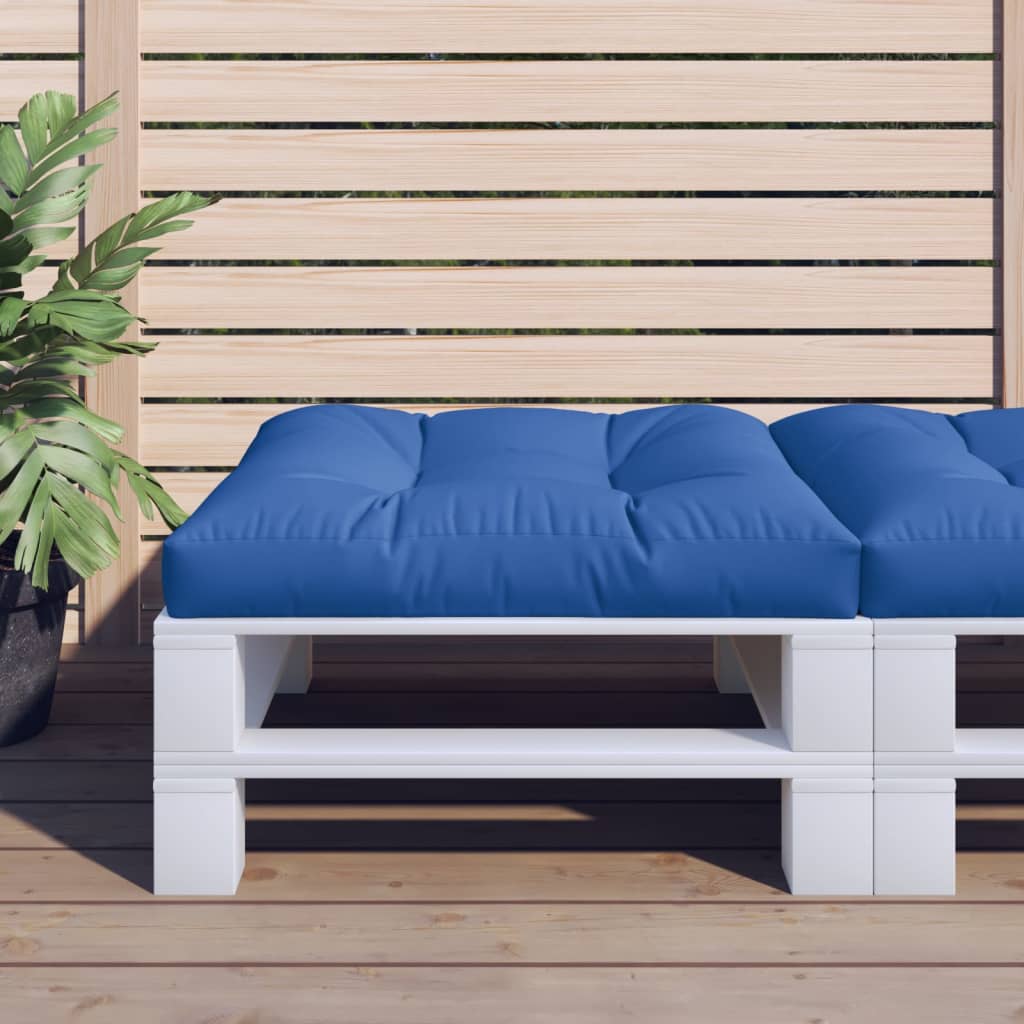 pallehynde 70x70x12 cm stof kongeblå