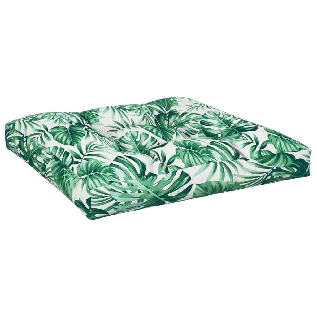 hynde til pallesofa 70x70x12 cm bladmønster