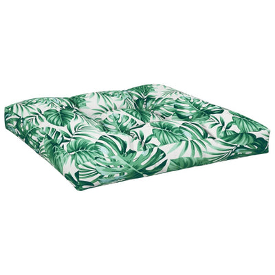 hynde til pallesofa 70x70x12 cm bladmønster