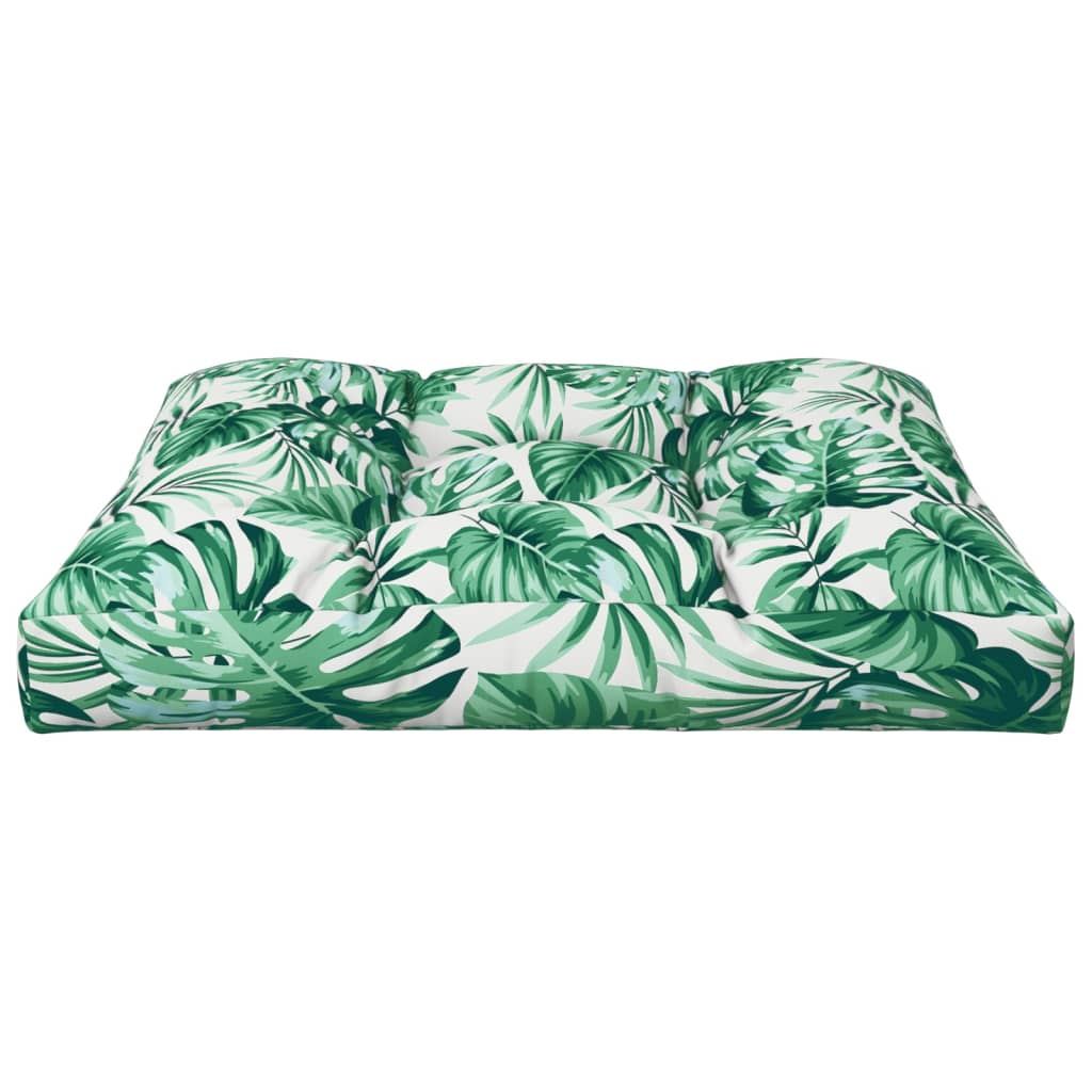 hynde til pallesofa 70x70x12 cm bladmønster
