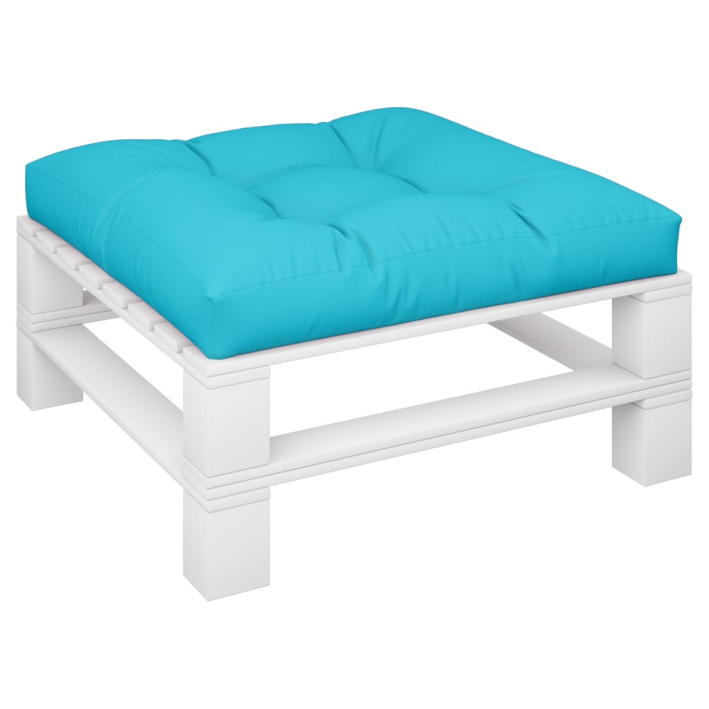 pallehynde 70x70x12 cm stof turkis