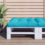 pallehynde 70x70x12 cm stof turkis