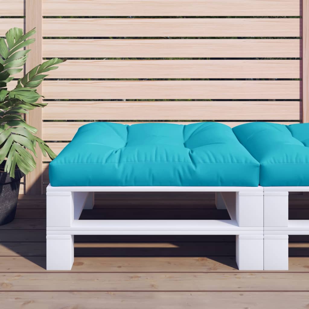 pallehynde 70x70x12 cm stof turkis