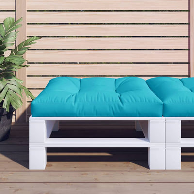 pallehynde 70x70x12 cm stof turkis