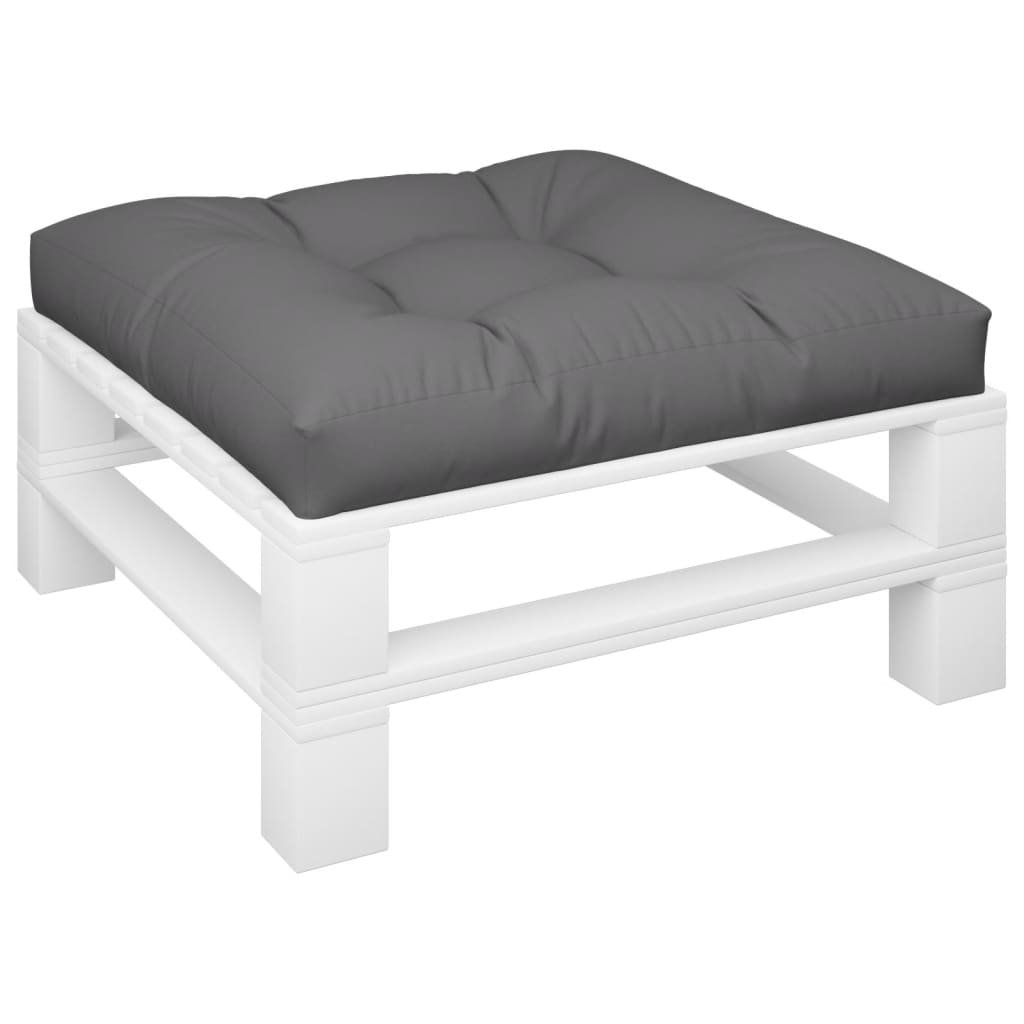 pallehynde 80x80x12 cm stof antracitgrå