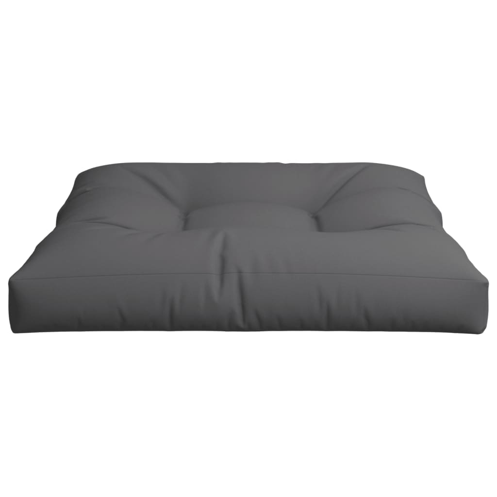 pallehynde 80x80x12 cm stof antracitgrå