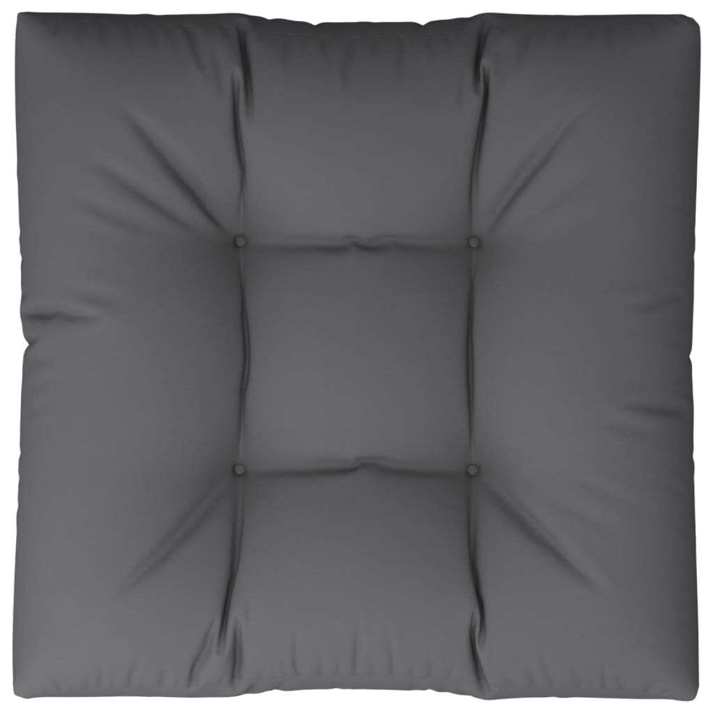 pallehynde 80x80x12 cm stof antracitgrå