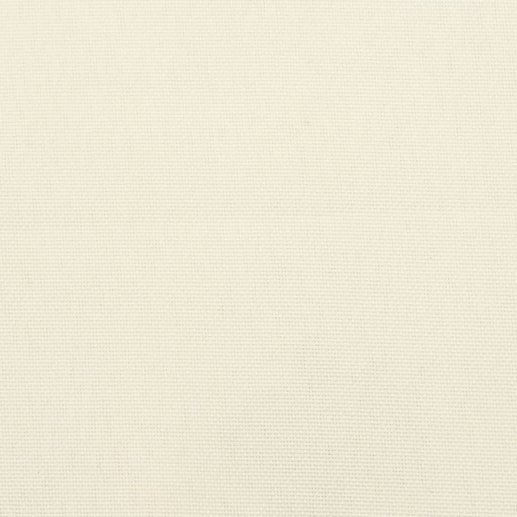 pallehynde 80x80x12 cm stof cremefarvet