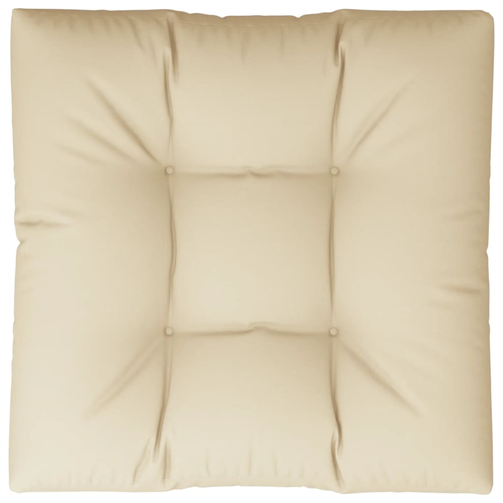 pallehynde 80x80x12 cm stof beige