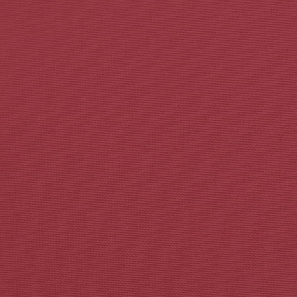 pallehynde 80x80x12 cm stof vinrød