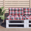 pallehynde 70x40x12 cm stof rødternet