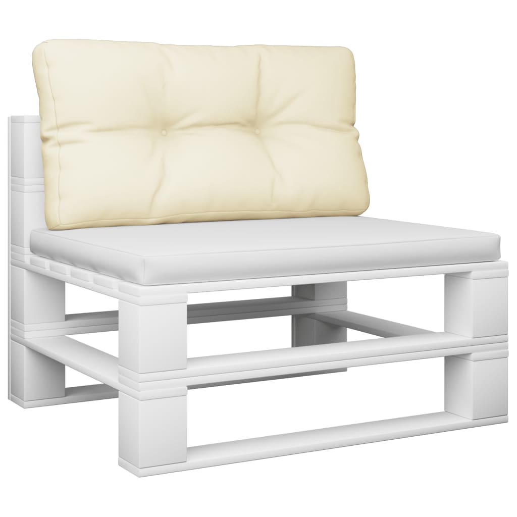 pallehynde 80x40x12 cm stof cremefarvet