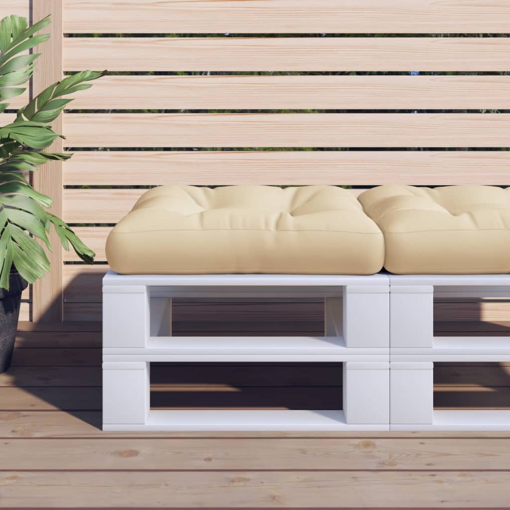 pallehynde 58x58x10 cm stof beige