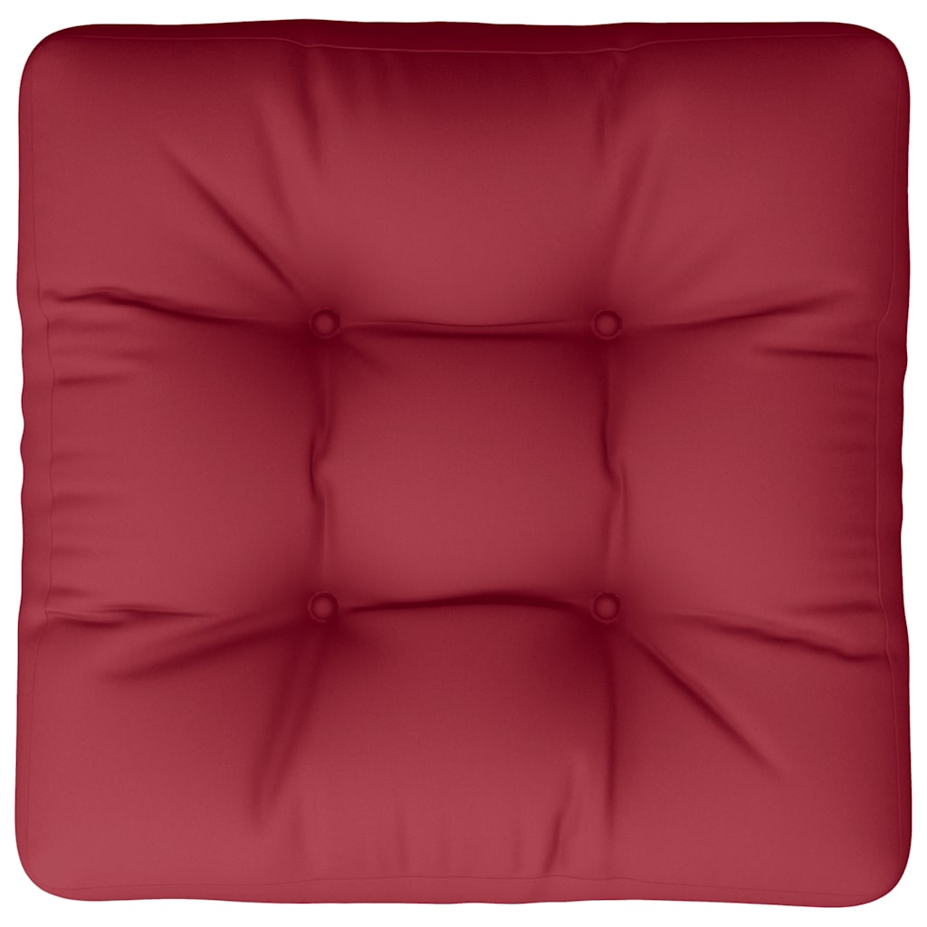 pallehynde 58x58x10 cm stof vinrød